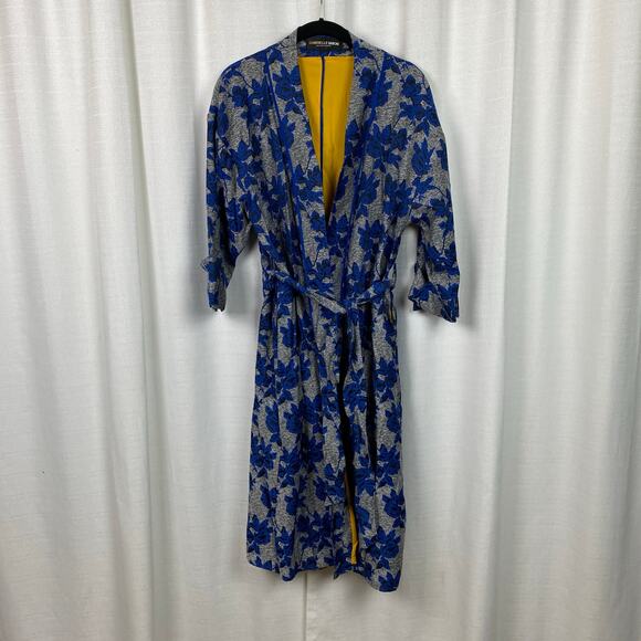 New York&Company x Gabrielle Union Blue Floral Duster Coat Sz.XS/S - Picture 5 of 16